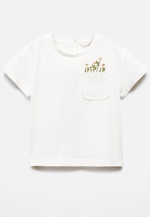 MANGO - T-shirt ramo - offwhite