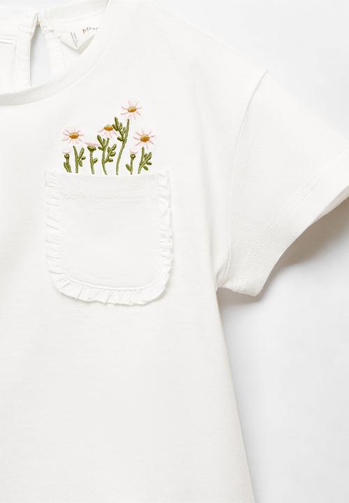 MANGO - T-shirt ramo - offwhite