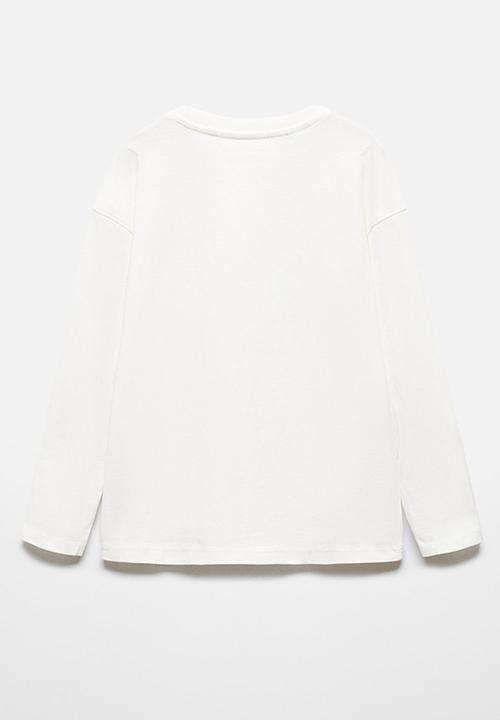 MANGO - T-shirt soniclen - offwhite