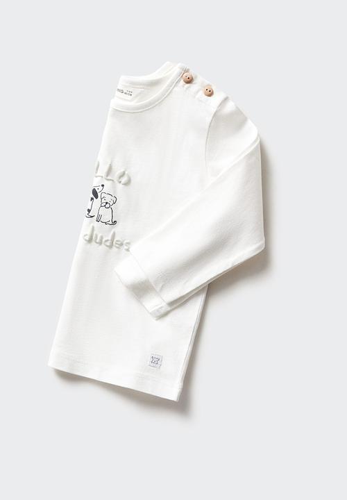 MANGO - T-shirt dudes - offwhite