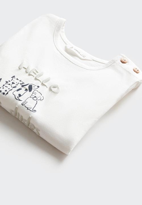 MANGO - T-shirt dudes - offwhite