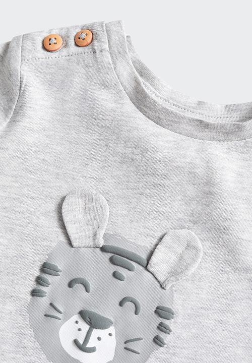 MANGO - T-shirt tica - medium grey