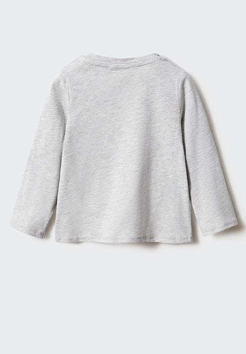 MANGO - T-shirt tica - medium grey