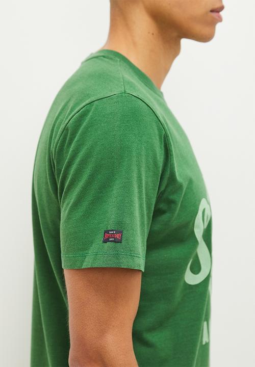 Superdry. - College scripted graphic tee - green