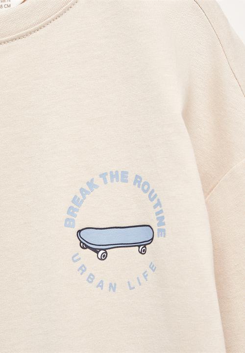 MANGO - T-shirt strive - sand