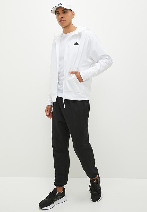 adidas Performance - Z.N.E. woven full-zip hooded track top - white
