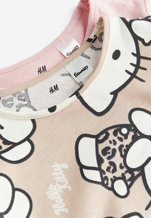 H&M - 2-Pack long-sleeved jersey tops - light pink hello kitty