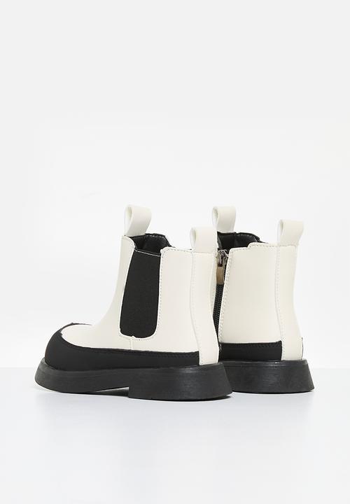 Pop Candy - Kids two-tone boots - off white