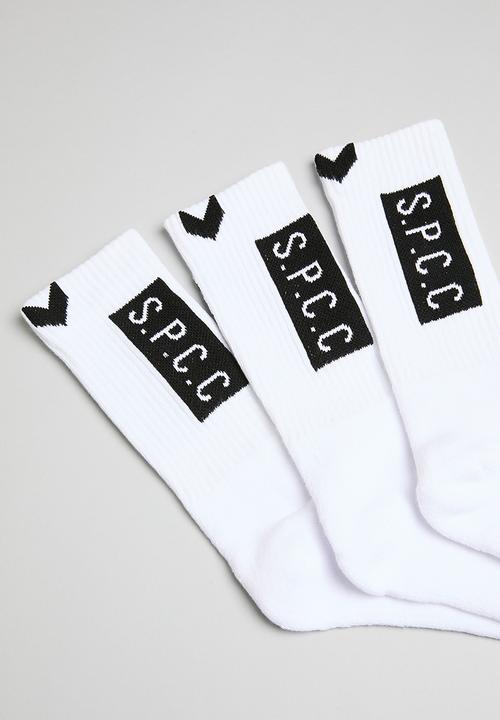 S.P.C.C - Johnson Signature  Socks - Black & Optical White