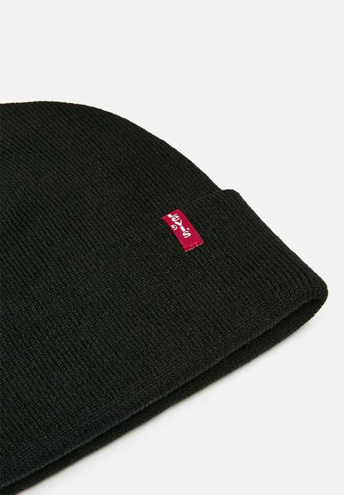 Levi’s® - Slouchy red tab beanie - black 