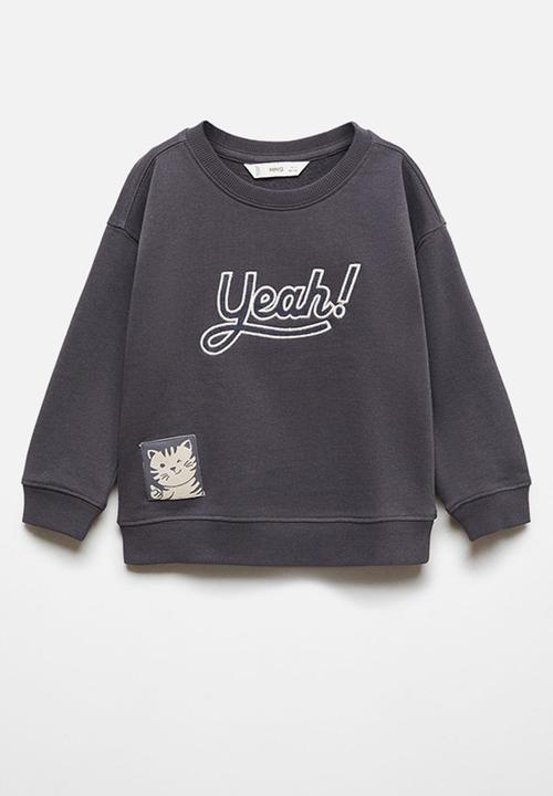 MANGO - Sweatshirt yeah - charcoal