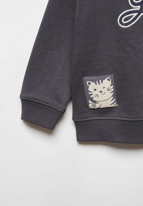 MANGO - Sweatshirt yeah - charcoal