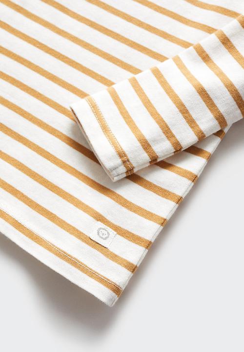 MANGO - T-shirt stripes - offwhite