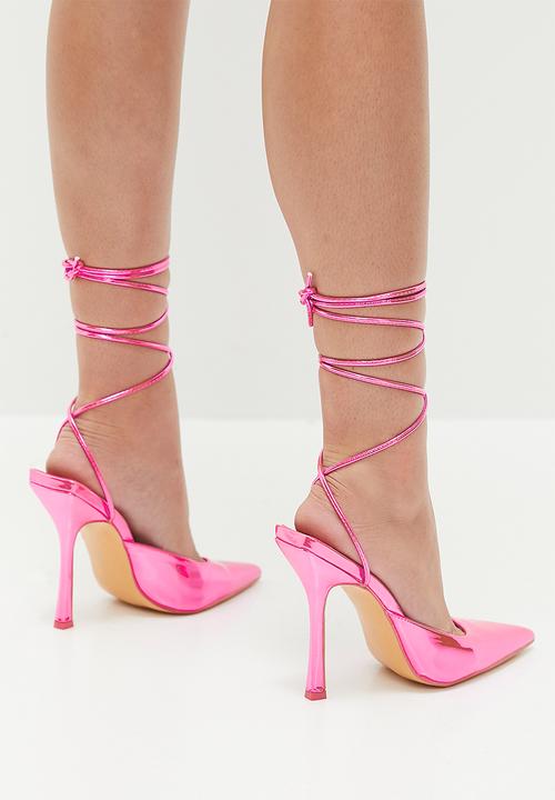 Public Desire - Verity wide fit heel - metallic pink