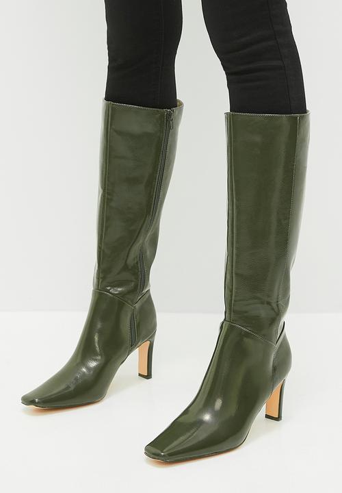Public Desire - Pose textured boot - olive