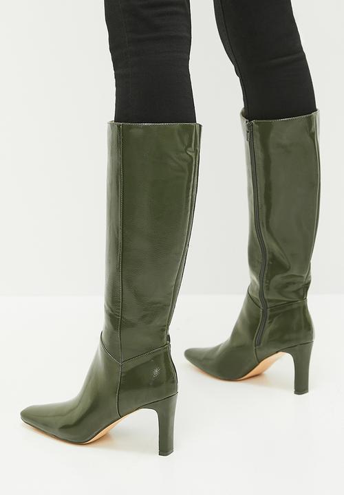 Public Desire - Pose textured boot - olive