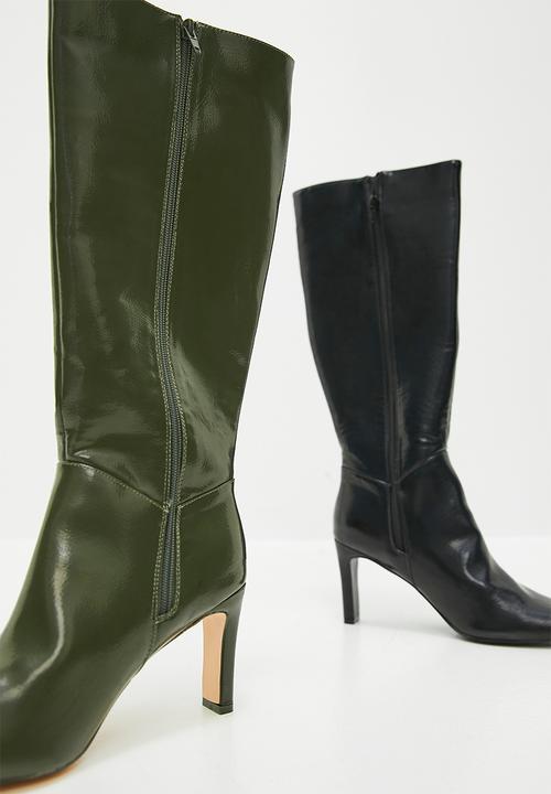 Public Desire - Pose textured boot - olive