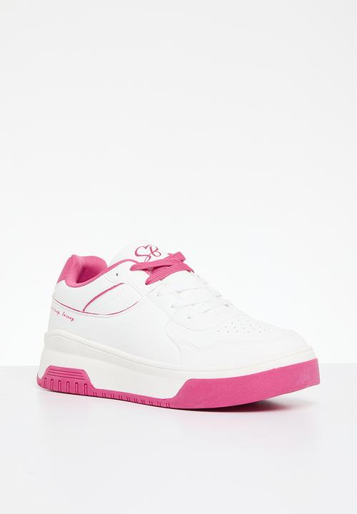 SISSY BOY - Fine lines sneaker - white/pink
