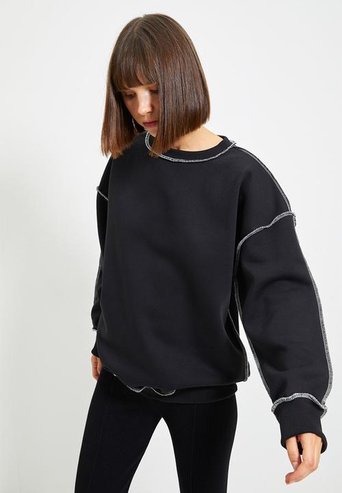 Trendyol - Regular Sweatshirt - Black