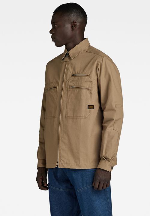 G-STAR - Waka overshirt Hammer ripstop r  - dk fawn