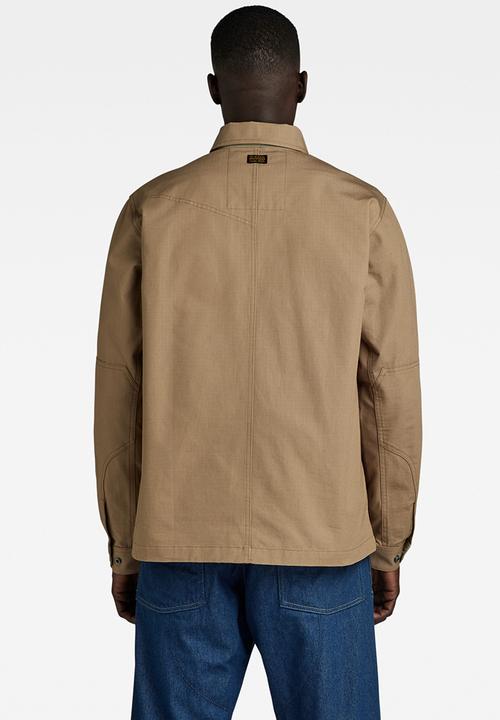 G-STAR - Waka overshirt Hammer ripstop r  - dk fawn