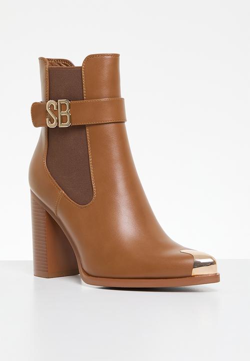 SISSY BOY - Tess block heel boot - tan