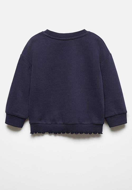 MANGO - Sweatshirt side - navy