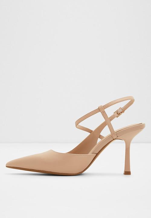 ALDO - Brunette leather court heel - bone