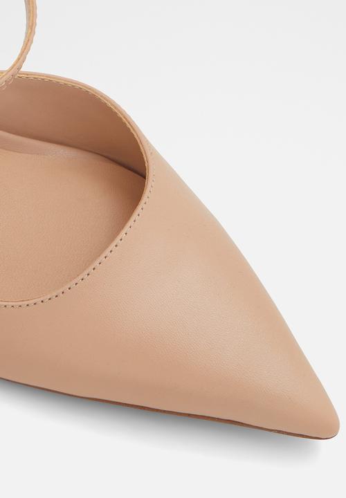 ALDO - Brunette leather court heel - bone