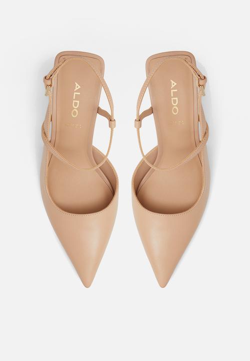 ALDO - Brunette leather court heel - bone