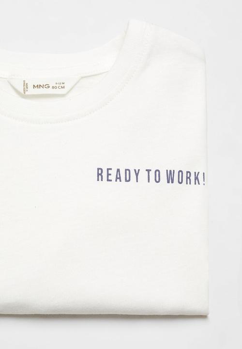 MANGO - T-shirt taxi - offwhite