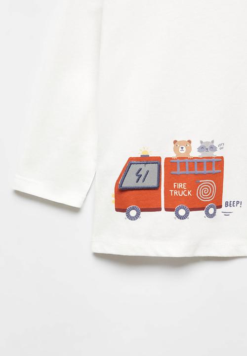 MANGO - T-shirt taxi - offwhite