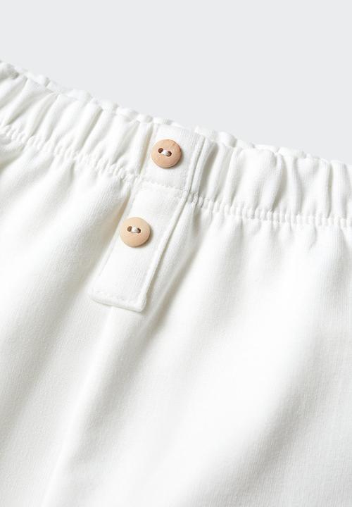 MANGO - Trousers blue - offwhite