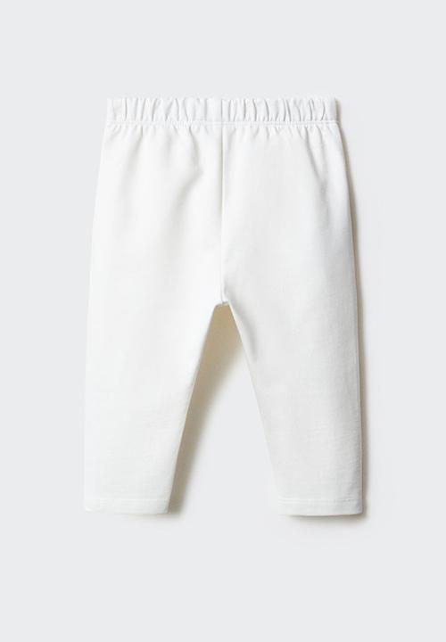 MANGO - Trousers blue - offwhite
