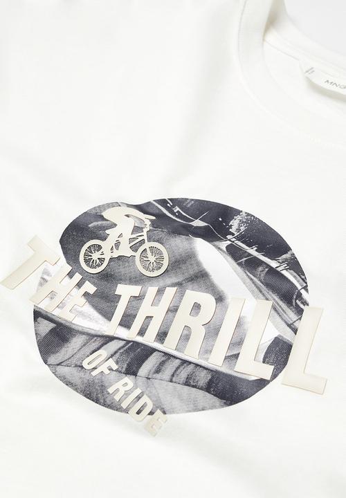 MANGO - T-shirt aerial - offwhite