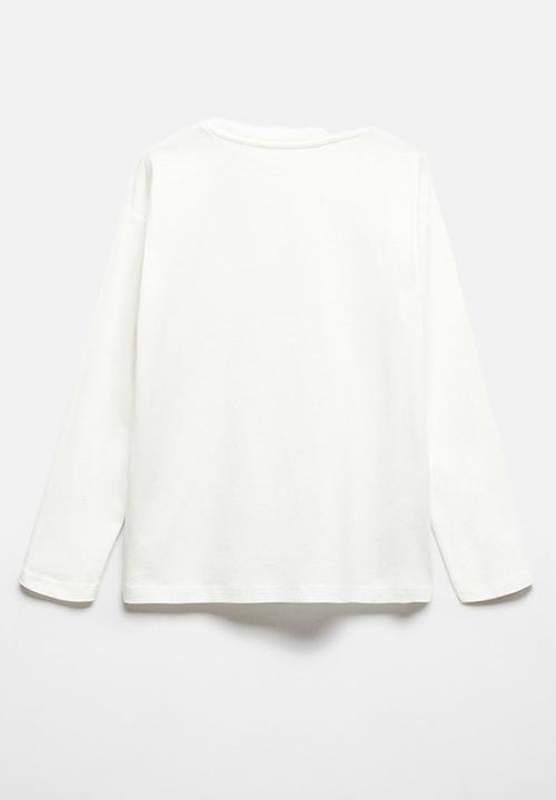 MANGO - T-shirt aerial - offwhite