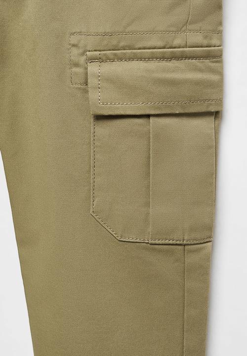 MANGO - Trousers cargo - khaki
