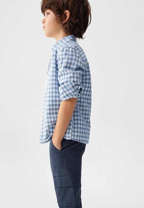 MANGO - Trousers cargo - navy