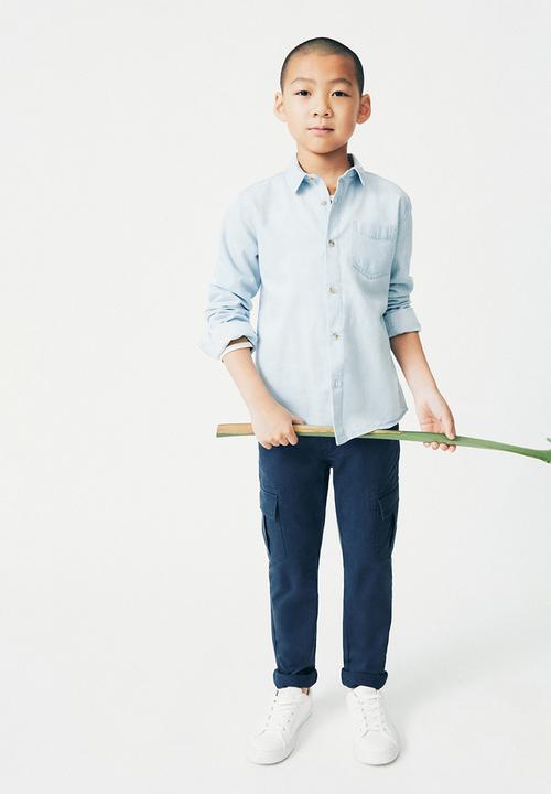 MANGO - Trousers cargo - navy