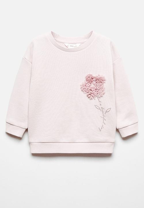 MANGO - Sweatshirt flower - mauve