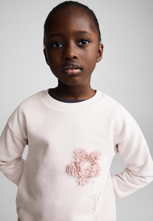 MANGO - Sweatshirt flower - mauve