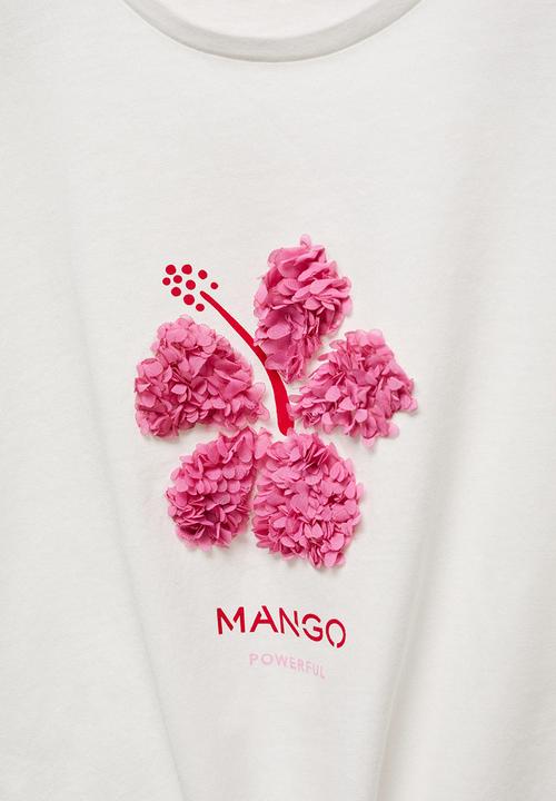 MANGO - T-shirt power - offwhite