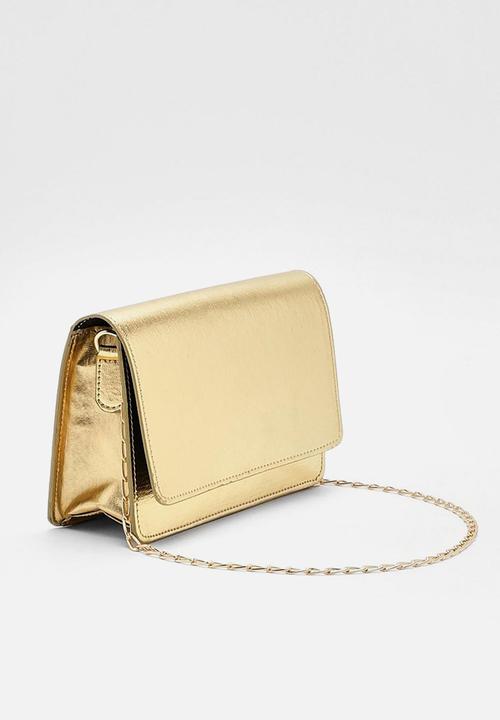 boohoo - Metallic crossbody bag - gold