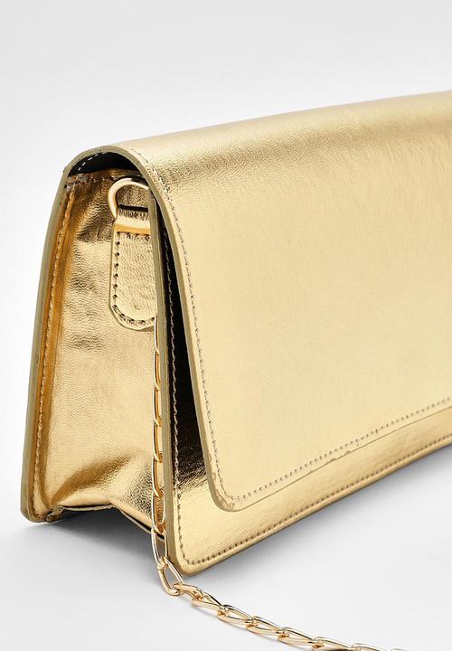 boohoo - Metallic crossbody bag - gold