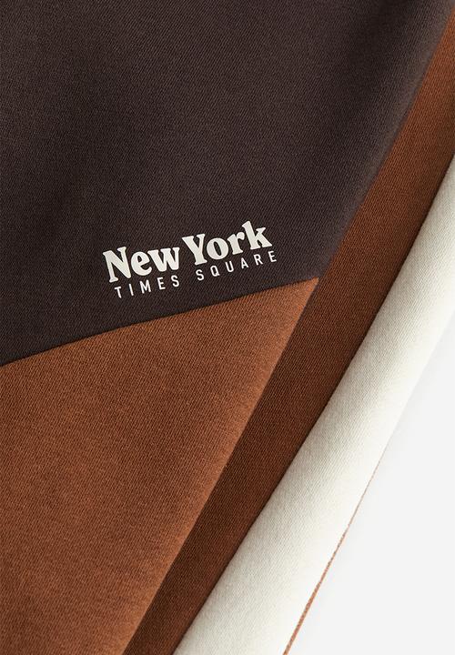 H&M - 2 pack joggers - brown block-coloured 