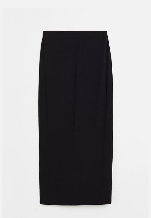 H&M - Ribbed pencil skirt - black