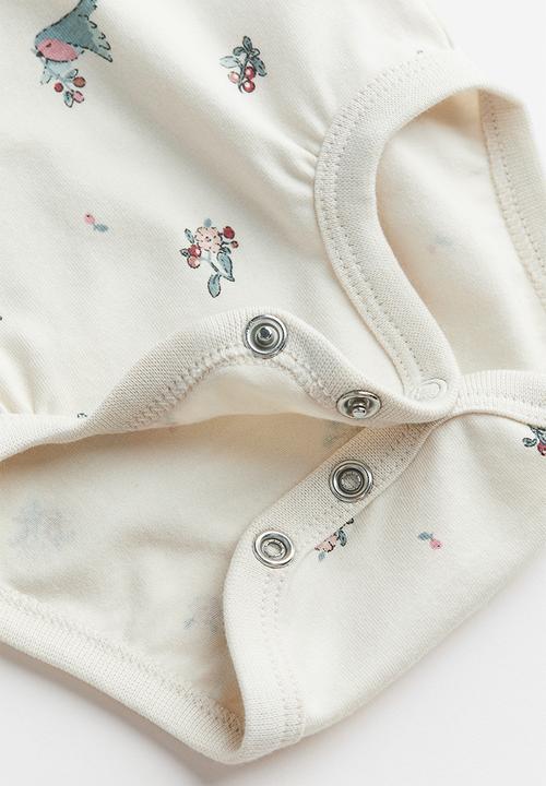 H&M - 2 piece cotton jersey set - white & pink multi