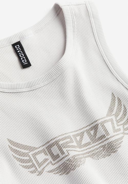 H&M - Ribbed vest top - grey