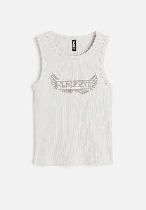 H&M - Ribbed vest top - grey