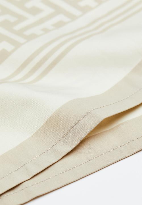 H&M - 2 pack cotton sateen napkins - light beige patterned